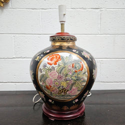 Oriental Large Floral Table Lamp | Antique & Vintage | Moonee Ponds Antiques | Australia Wide Delivery