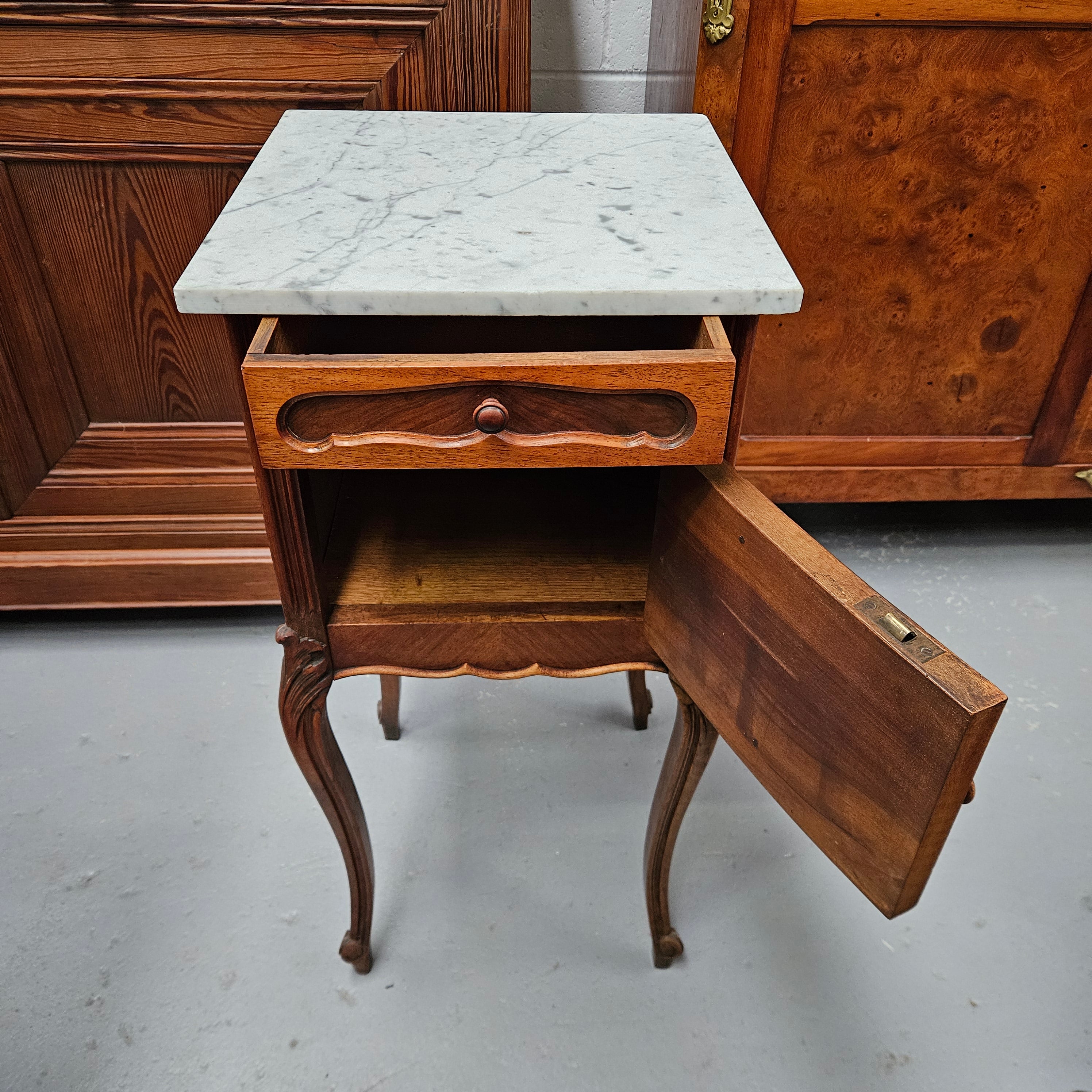 Louis XV Style Marble Top Single Bedside | Antique & Vintage | Moonee Ponds Antiques | Australia Wide Delivery