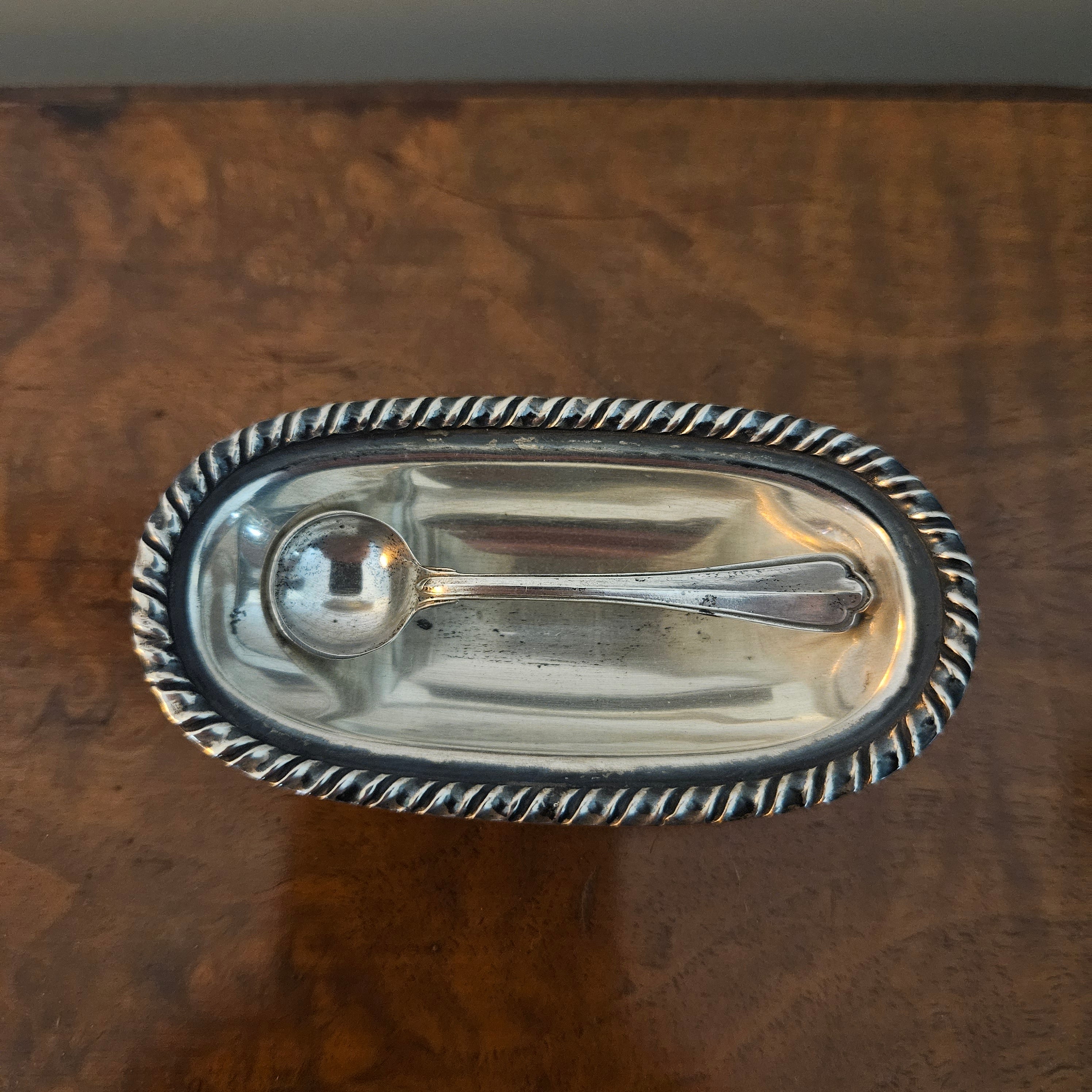 Vintage Salt Cellar & Spoon | Antique & Vintage | Moonee Ponds Antiques | Australia Wide Delivery