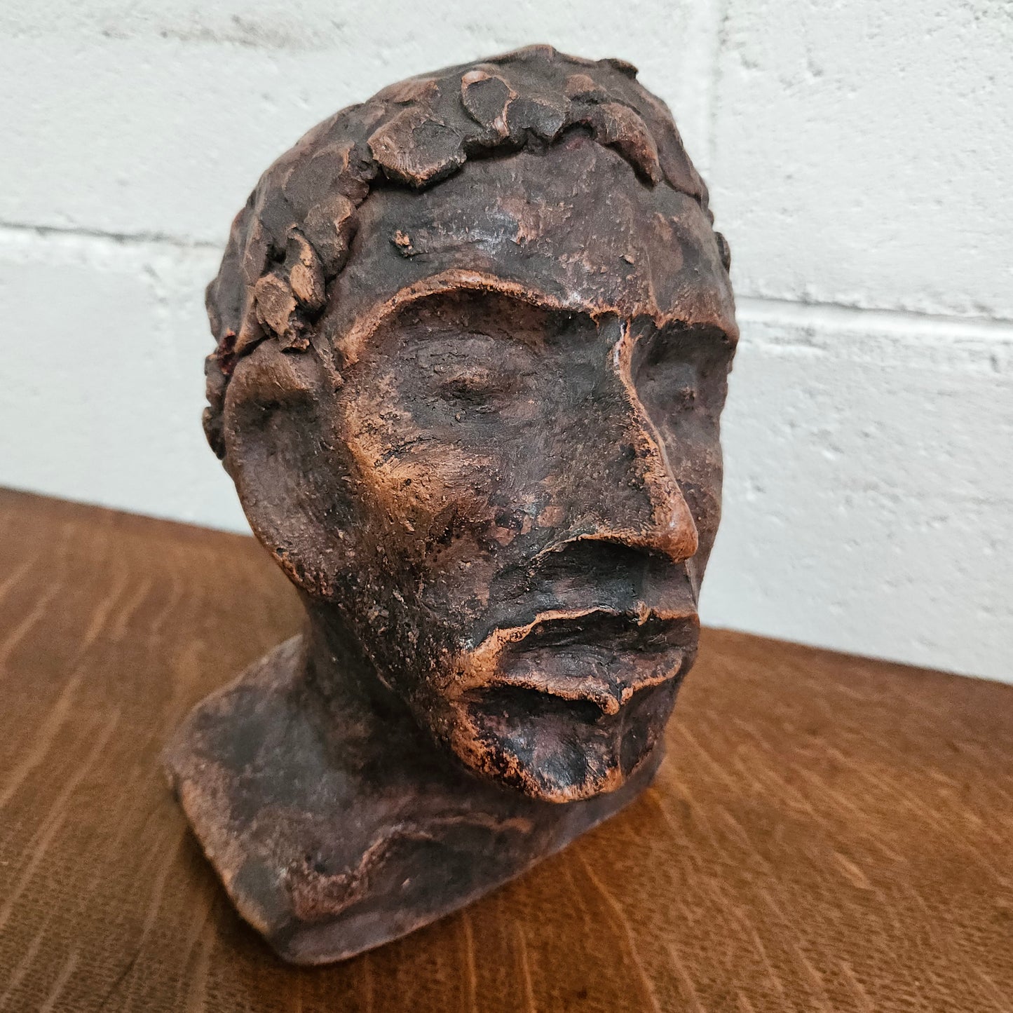 Vintage Sculptured Terracotta Bust