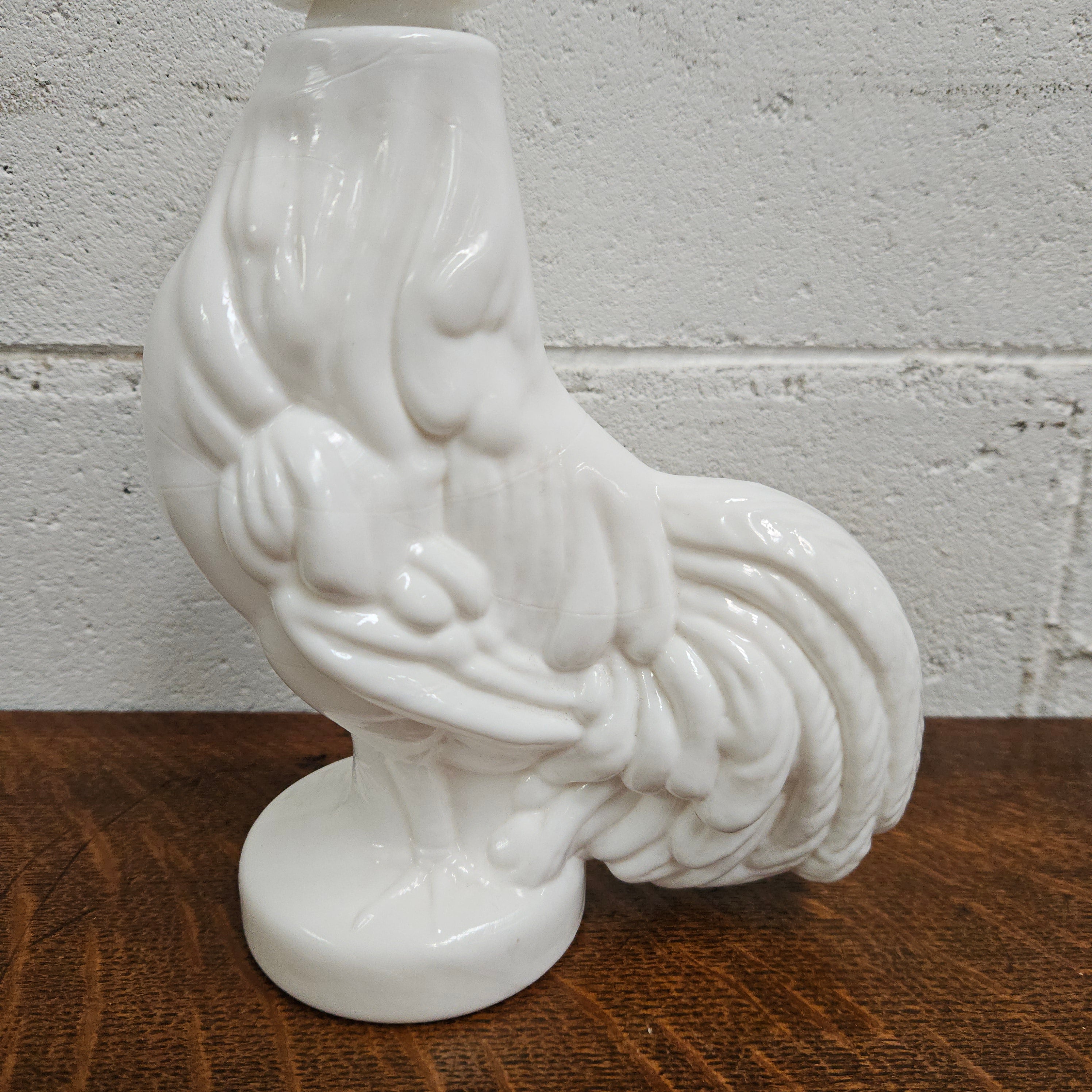 Italian Milk Glass 'Rooster' Decanter | Antique & Vintage | Moonee Ponds Antiques | Australia Wide Delivery