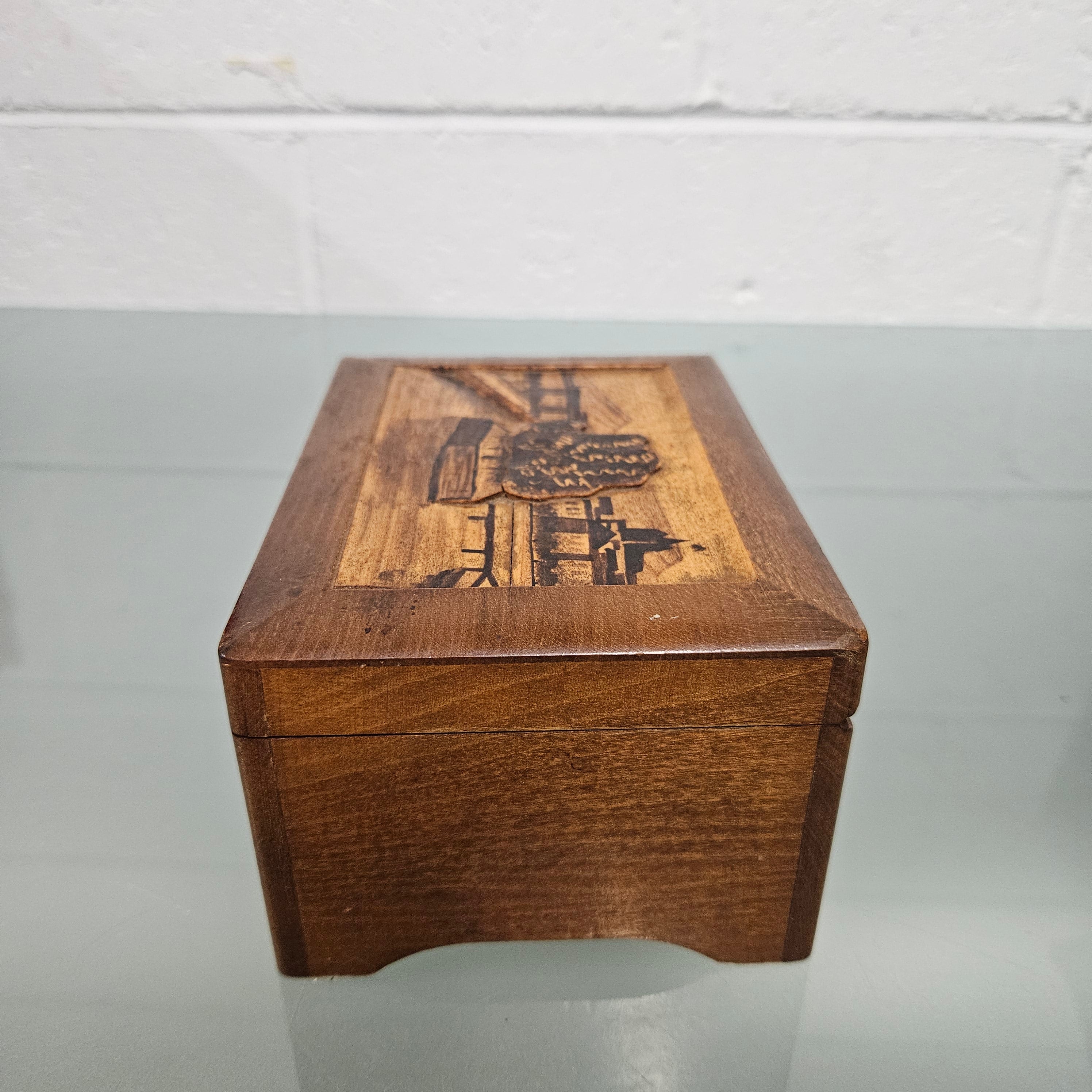 Vintage Wooden Carved Music Jewellery Box | Antique & Vintage | Moonee Ponds Antiques | Australia Wide Delivery