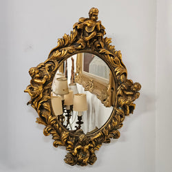 Decorative Gold Gilt Cherub Mirror | Antique & Vintage | Moonee Ponds Antiques | Australia Wide Delivery