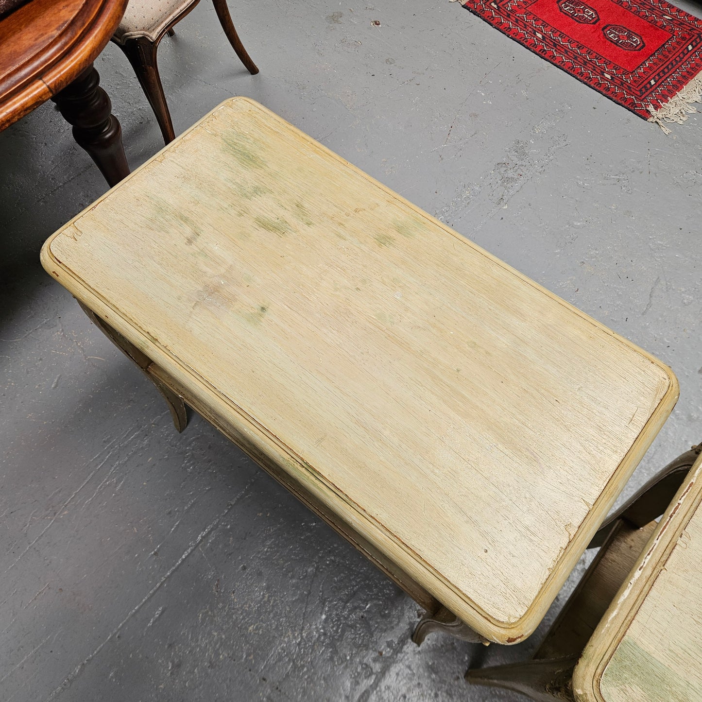 Pair Rustic Oak Shabby Chic Side Tables