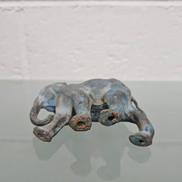 Vintage Bronze Verdigris Patina Elephant