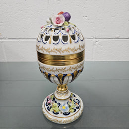 Stunning Vintage Sevres Style Lidded Potpourri on Pedestal