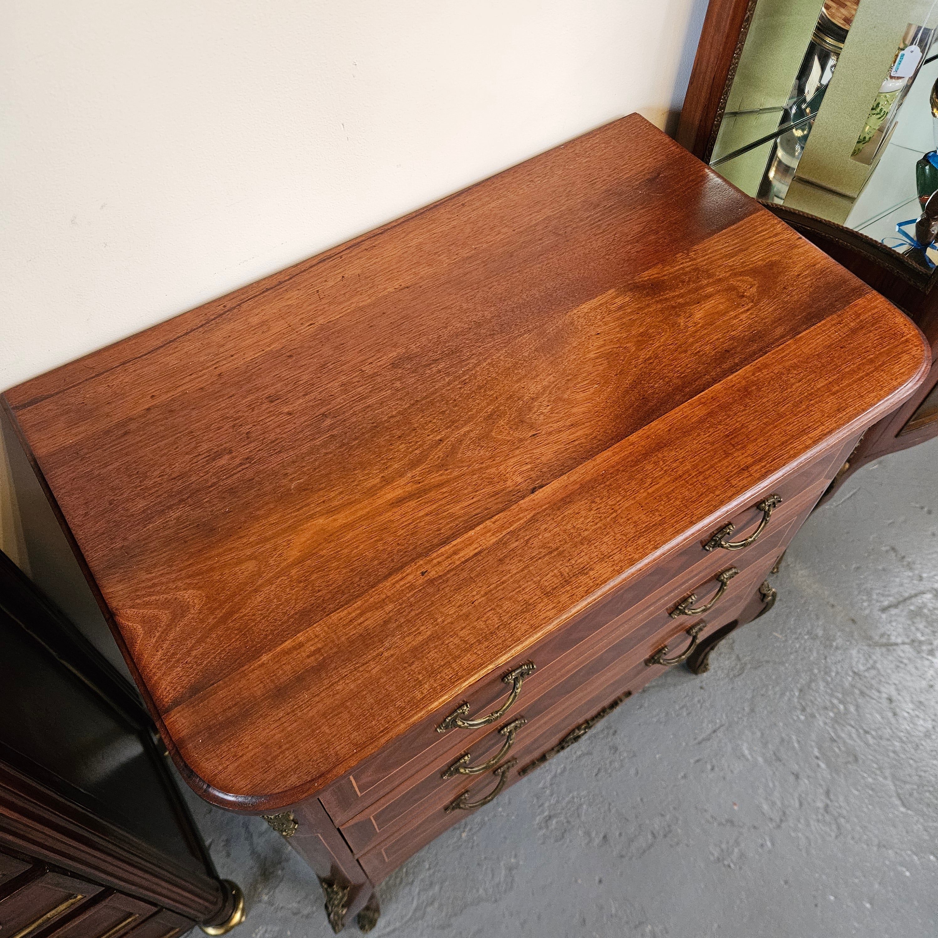 Stunning French Louis XV Style Wooden Top Commode | Antique & Vintage | Moonee Ponds Antiques | Australia Wide