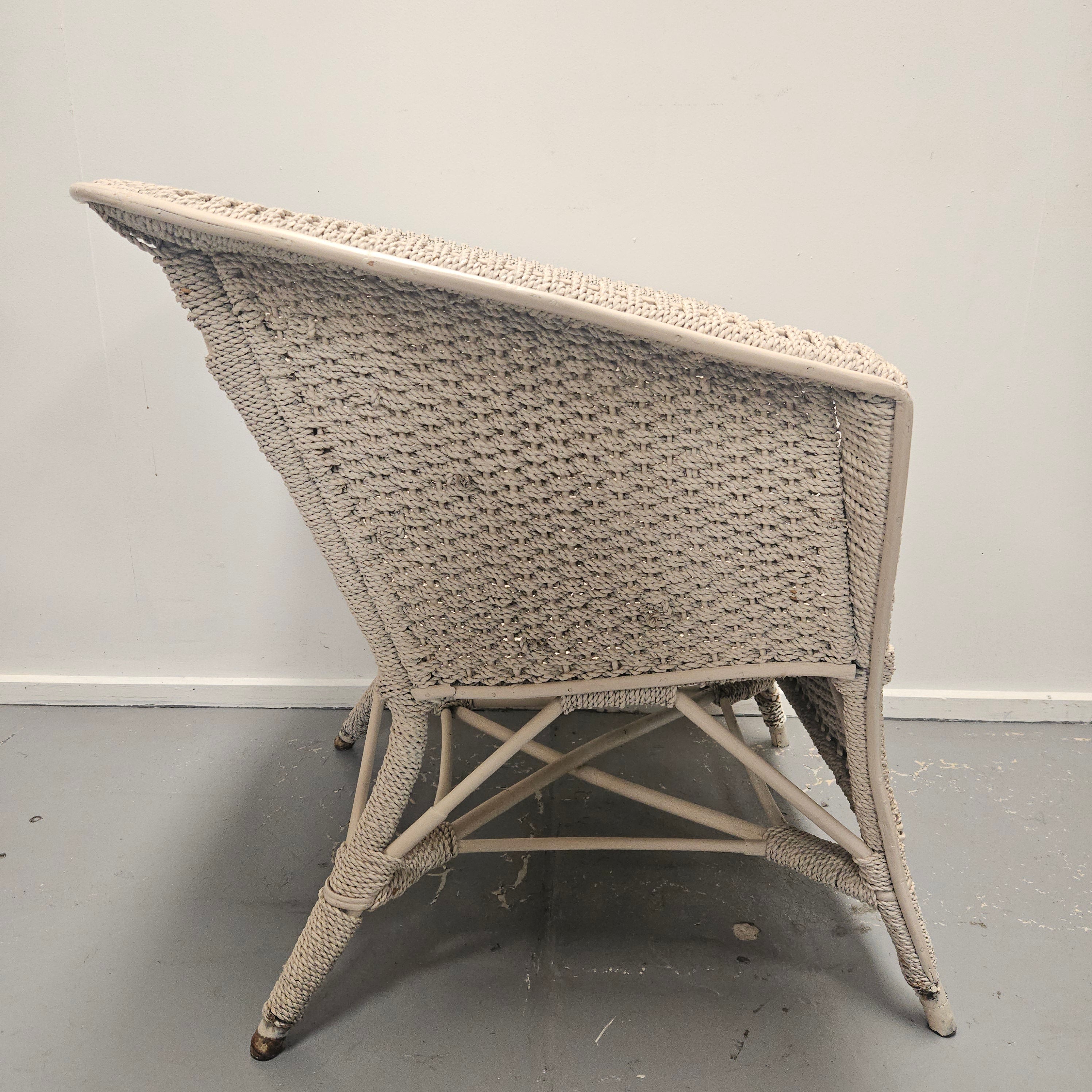 Attractive Vintage Painted Lloyd Loom Style Chair | Antique & Vintage | Moonee Ponds Antiques | Australia Wide Delivery