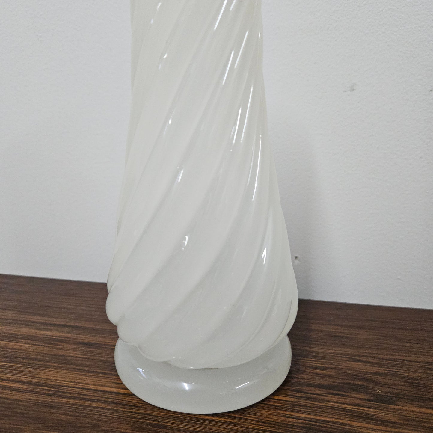 Attractive Vintage Opaline Italian Swirled Glass Vase