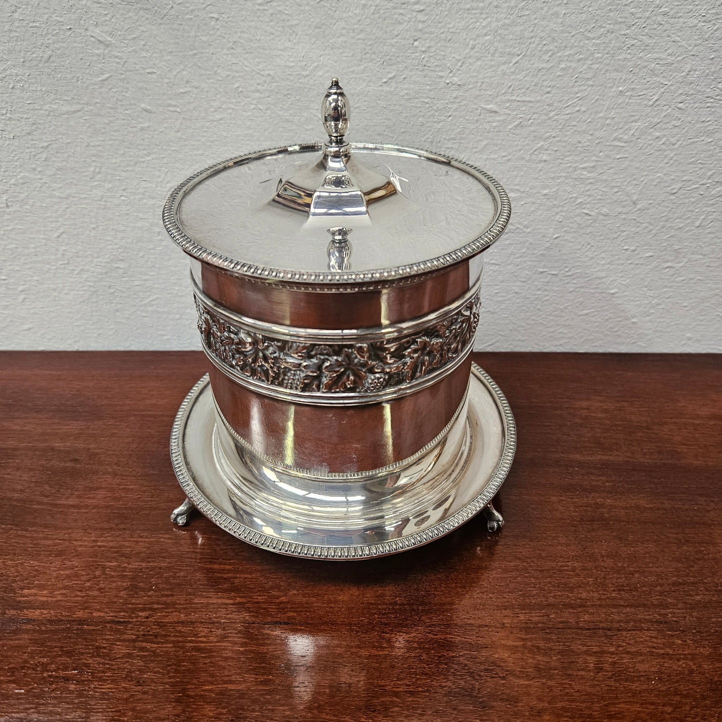 Antique Silver Plated Biscuit Barrel