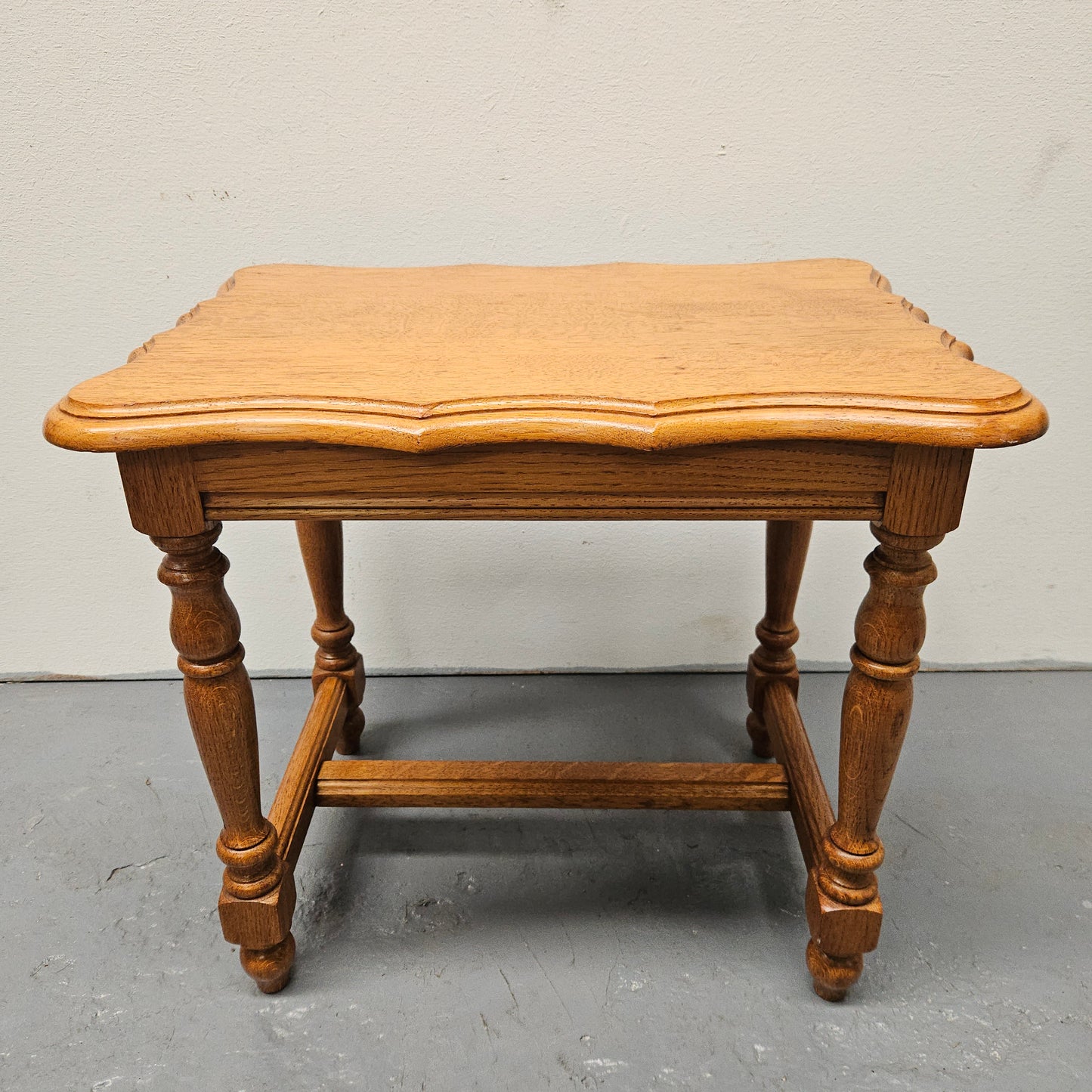 French Provincial Oak Small Side Table