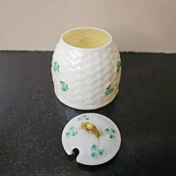 Belleek China Honey Pot | Antique & Vintage | Moonee Ponds Antiques | Australia Wide Delivery