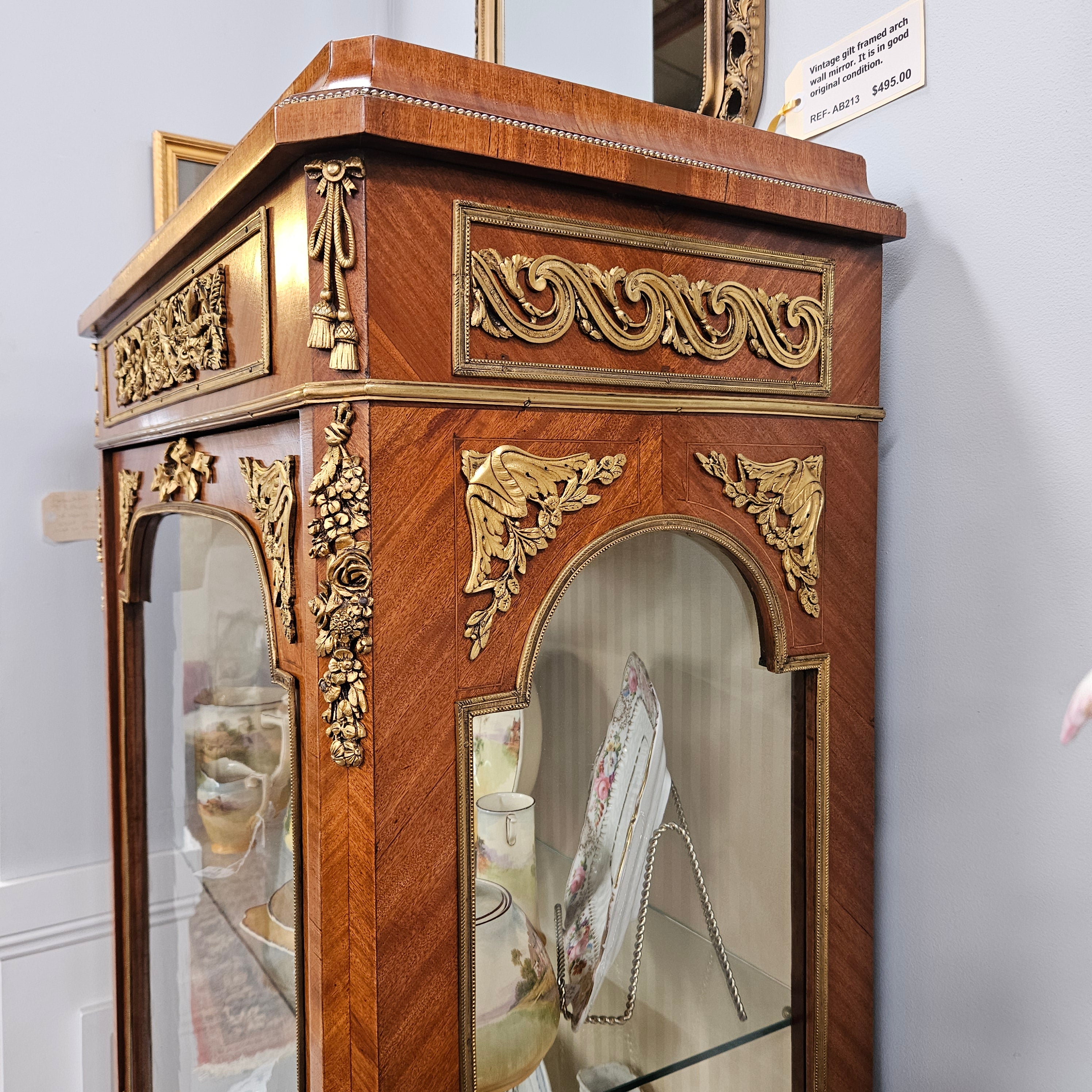 Stunning French Walnut Louis XVI Style Vitrine | Antique & Vintage | Moonee Ponds Antiques | Australia Wide Delivery