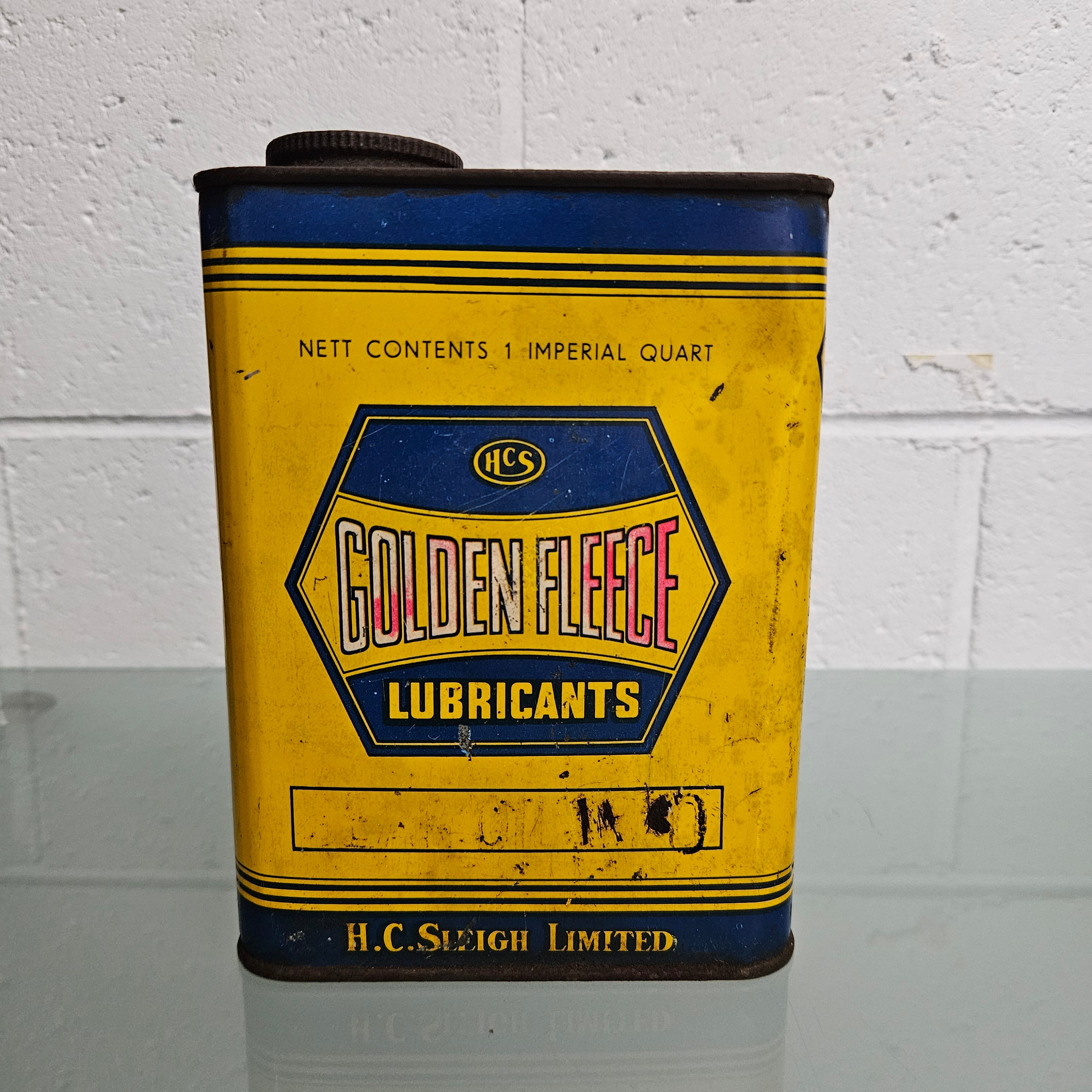 Vintage Golden Fleece "Lubricant" Tin | Antique & Vintage | Moonee Ponds Antiques | Australia Wide Delivery