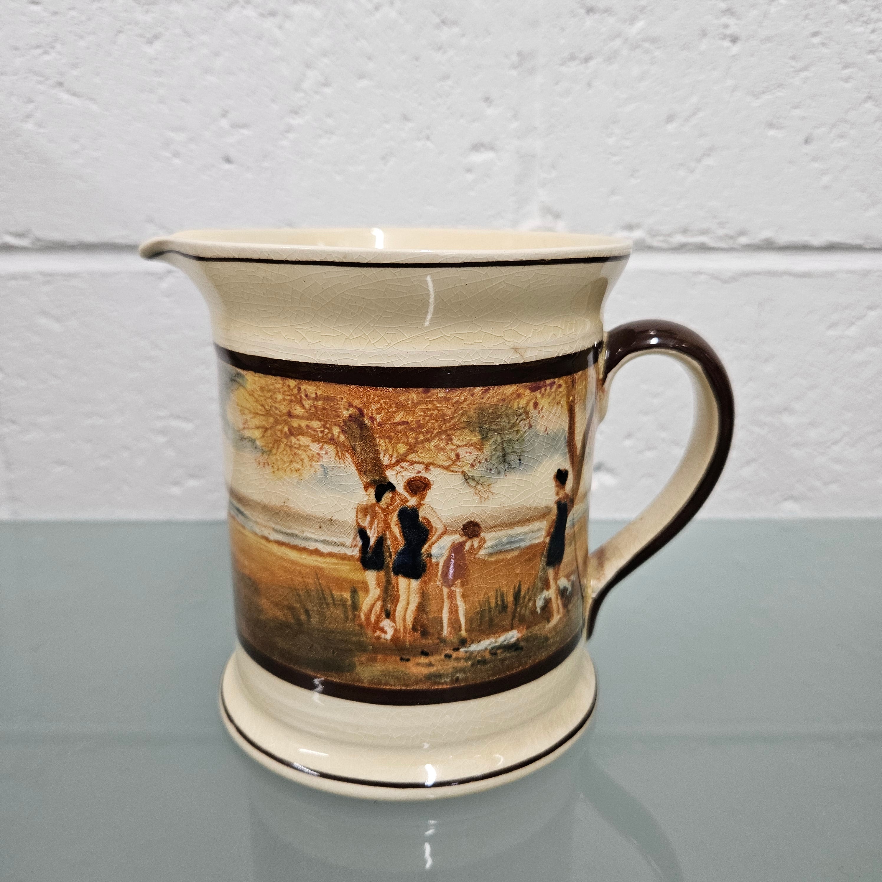 Royal Doulton Series Ware Surfing Scene Jug | Antique & Vintage | Moonee Ponds Antiques | Australia Wide Delivery