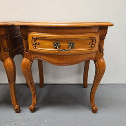 Pair of Vintage French Oak Louis 15th Style Single Drawer Bedsides | Antique & Vintage | Moonee Ponds Antiques | Australia Wide Delivery