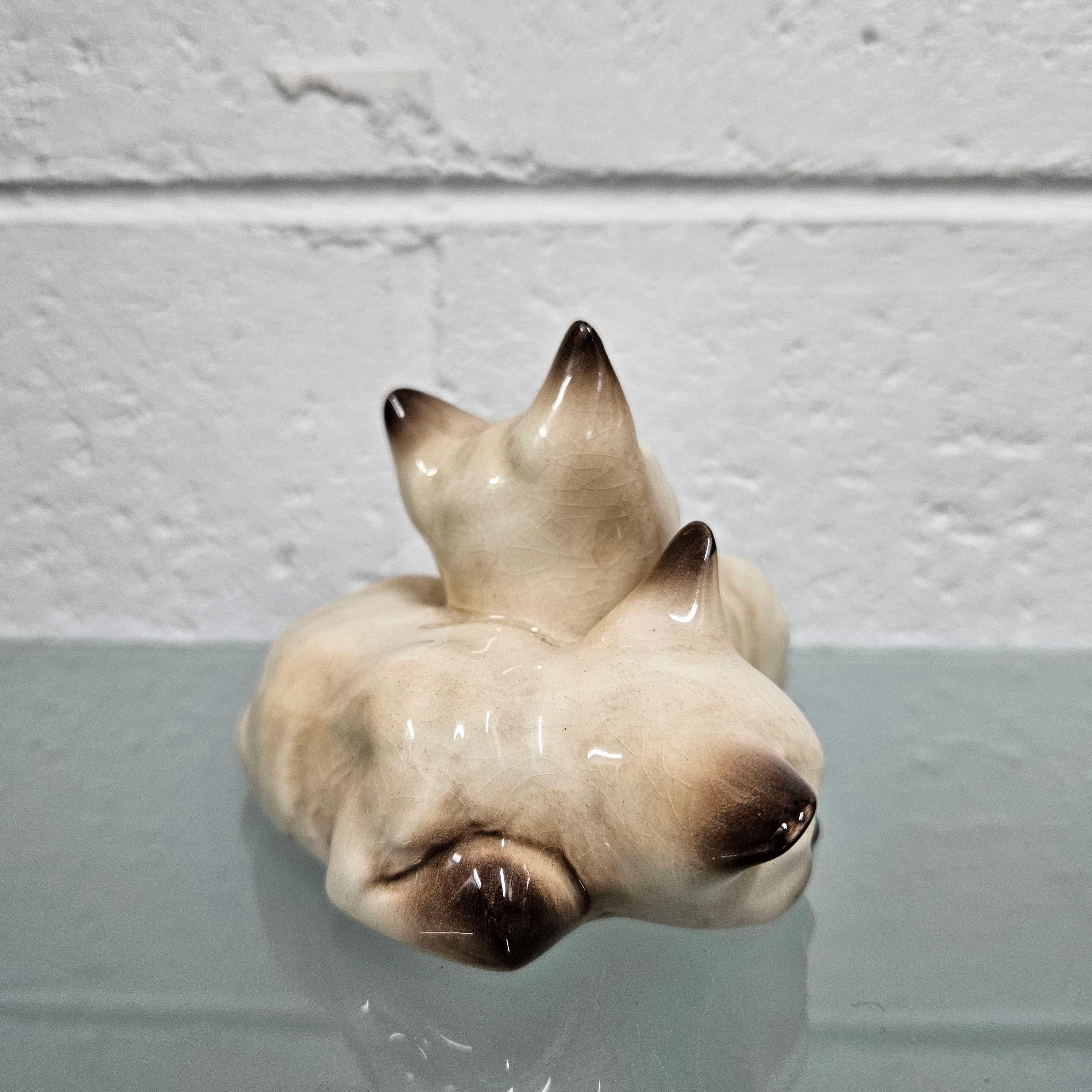 Beswick Siamese Kittens No. 1296 Figures | Antique & Vintage | Moonee Ponds Antiques | Australia Wide Delivery