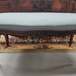 Louis XVth Style Walnut Upholstered Bedroom Stool | Antique & Vintage | Moonee Ponds Antiques | Australia Wide Delivery