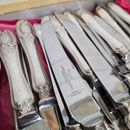 Vintage Cutlery Setting For Eight James Dixon & Sons Sheffield