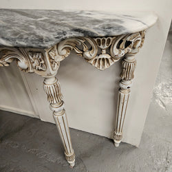 Louis XVI Style Painted Console Table With Marble Top | Antique & Vintage | Moonee Ponds Antiques | Australia Wide Delivery