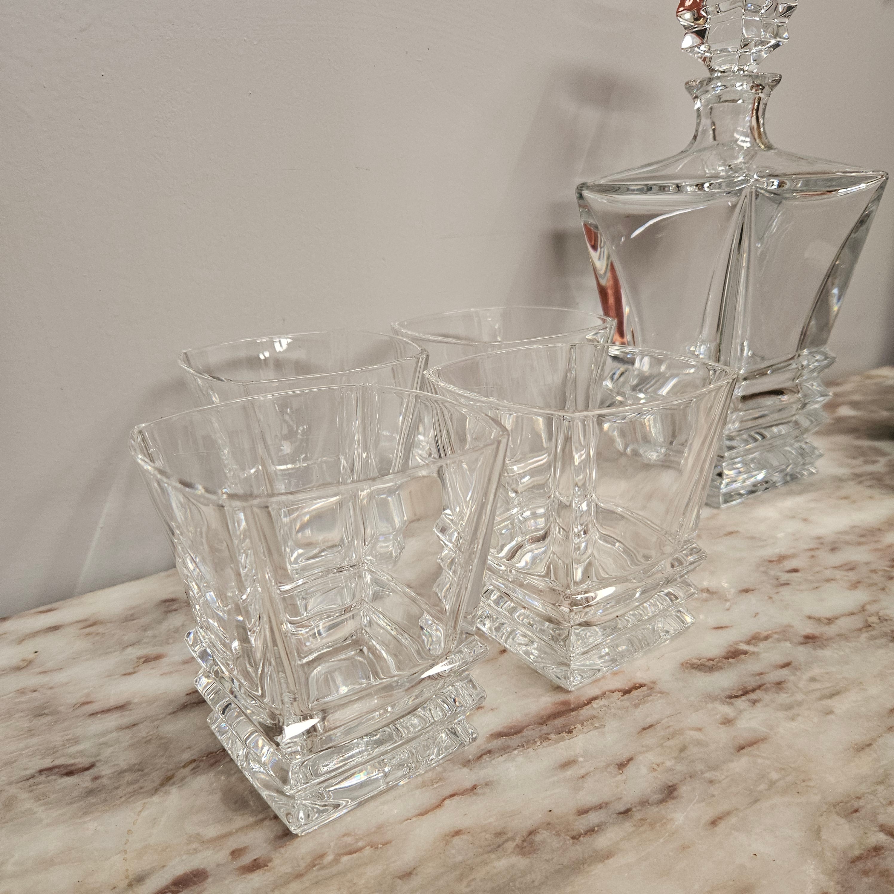 Vintage Royal Doulton Crystal Prism Decanter & Glasses | Antique & Vintage | Moonee Ponds Antiques | Australia Wide