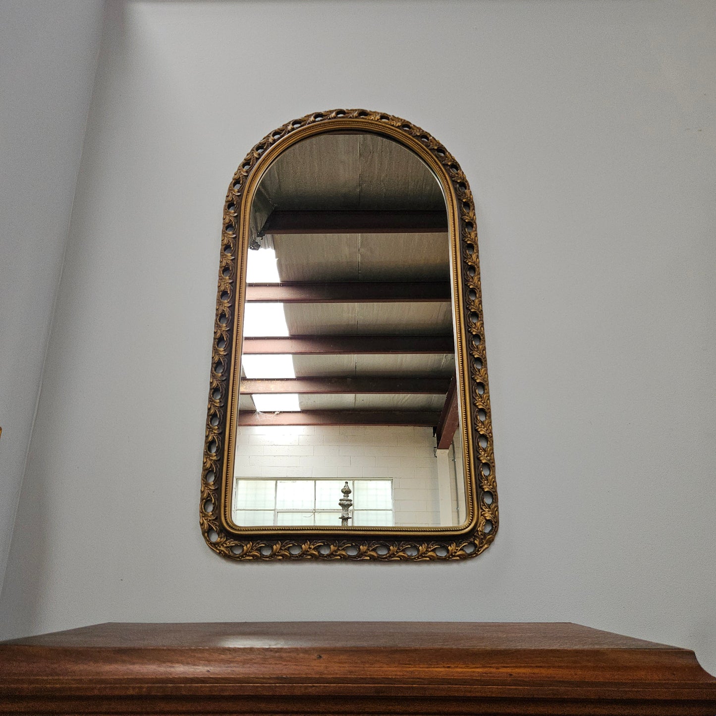 Vintage Gilt Framed Arch Mirror