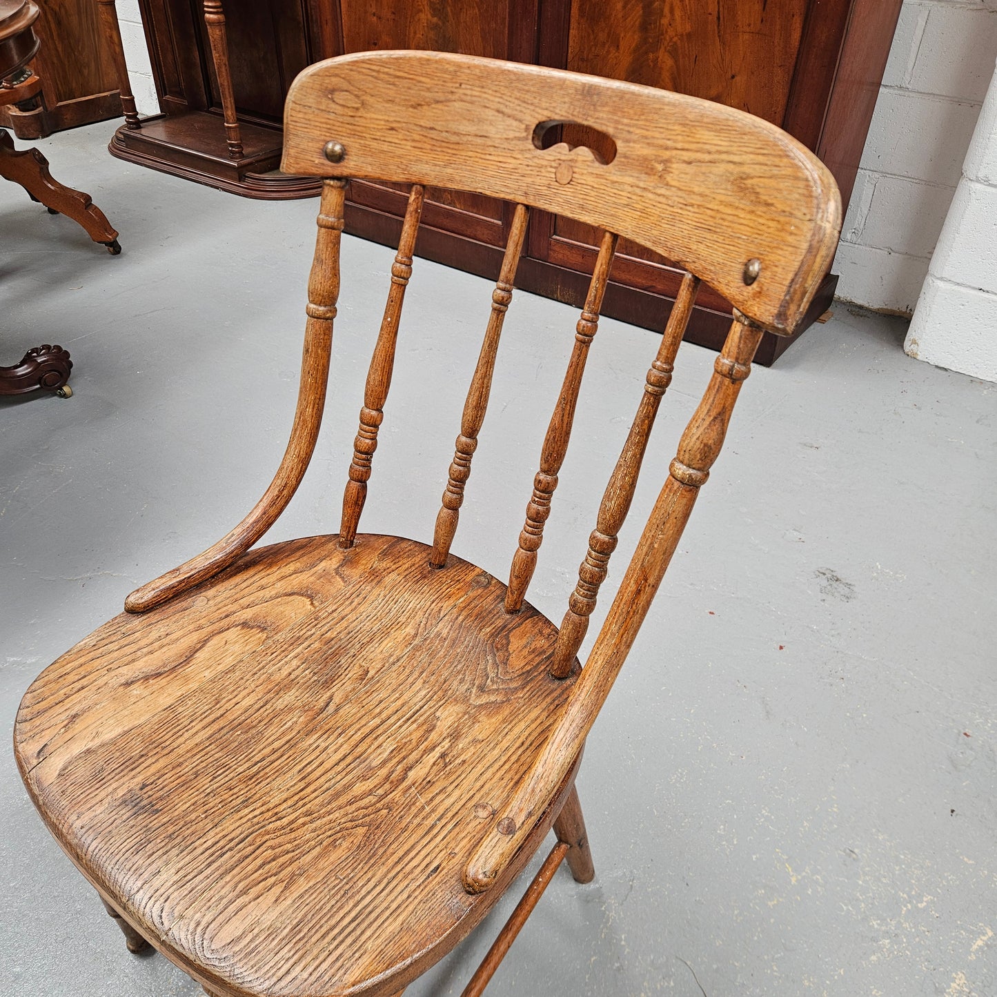 Vintage Oak Spindle Back Chair
