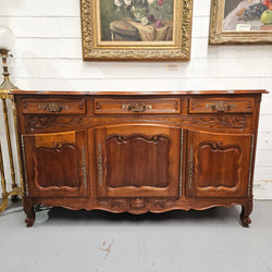 Louis XV Style Walnut Sideboard With Three Drawers & Three Doors | Antique & Vintage | Moonee Ponds Antiques | Australia Wide Delivery