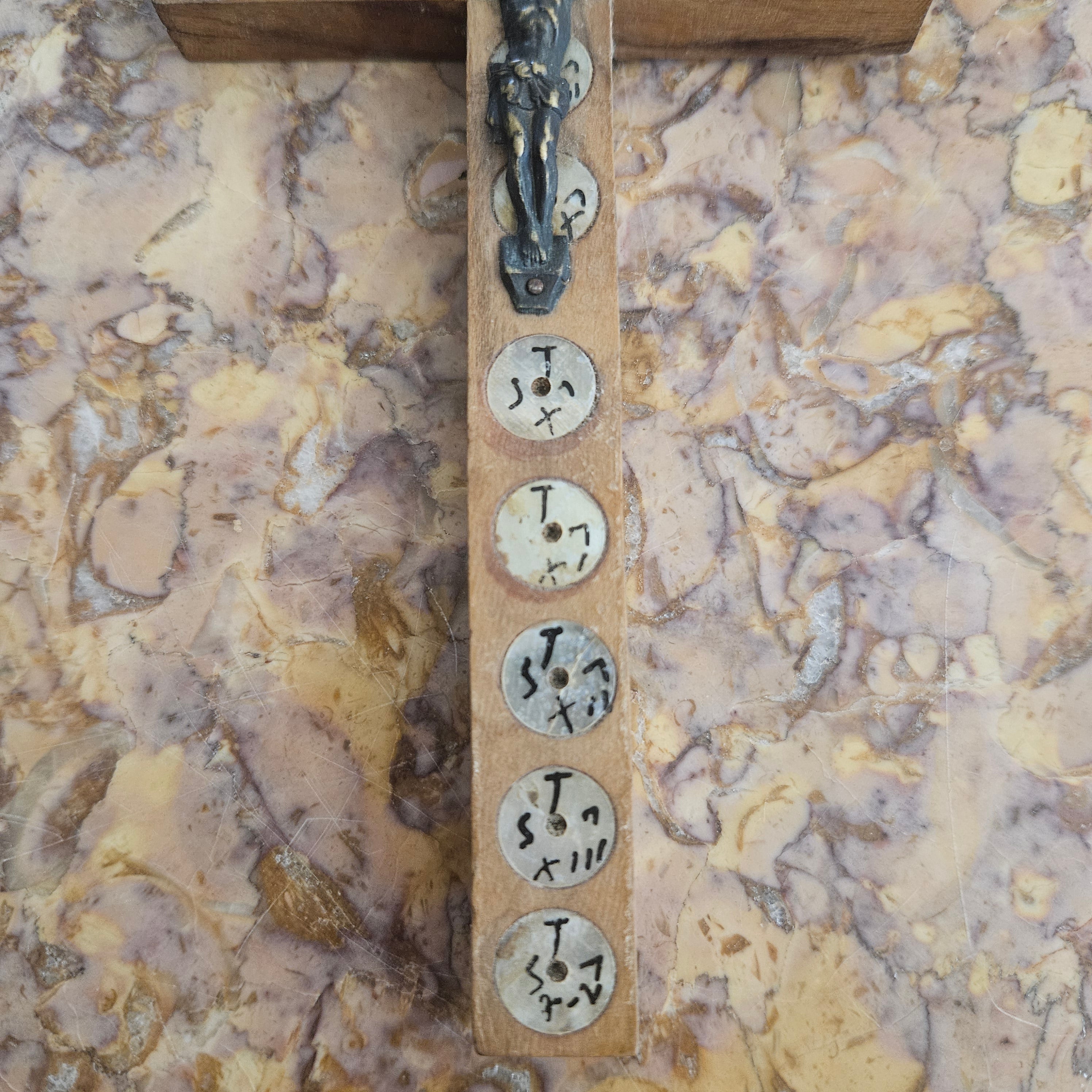 Vintage Wooden & Mother Of Pearl Crucifix "Jerusalem" | Antique & Vintage | Moonee Ponds Antiques | Australia Wide