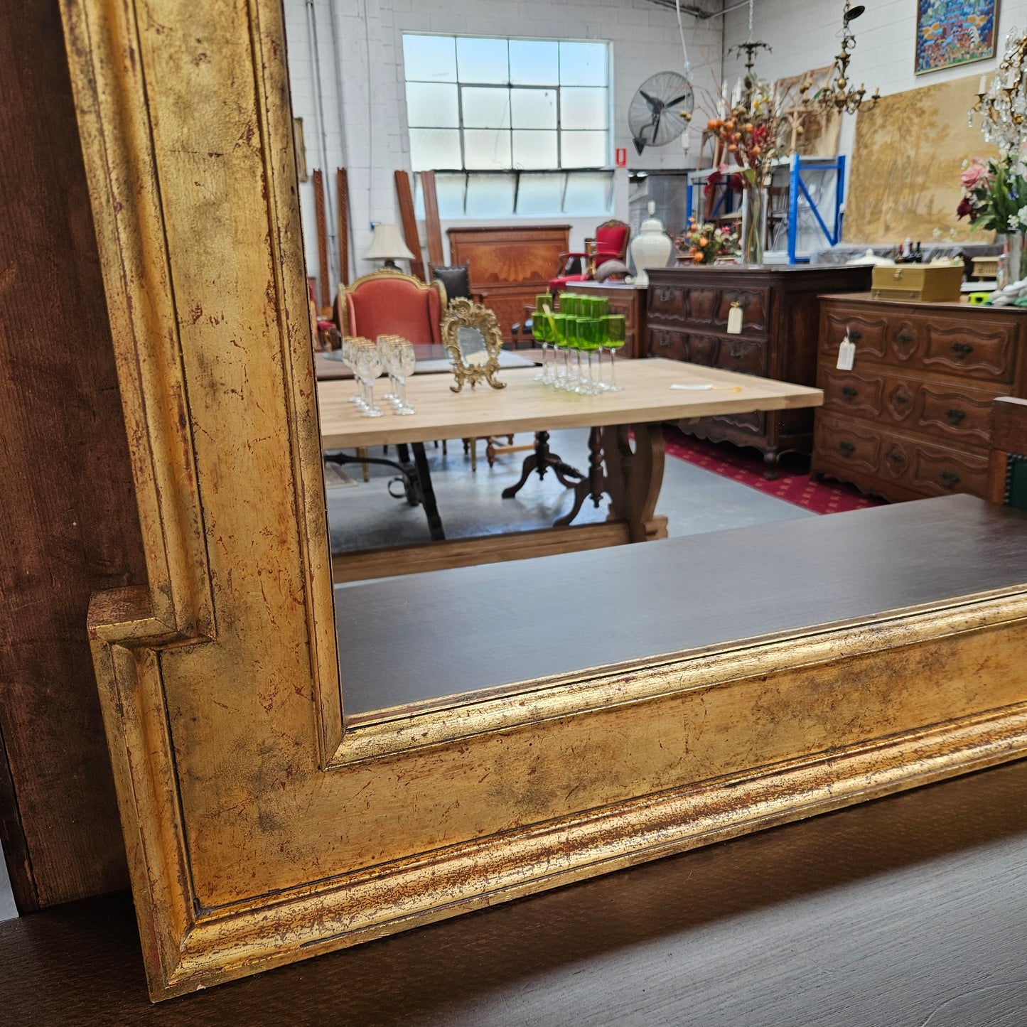 Empire Style Gilt Mantle Mirror