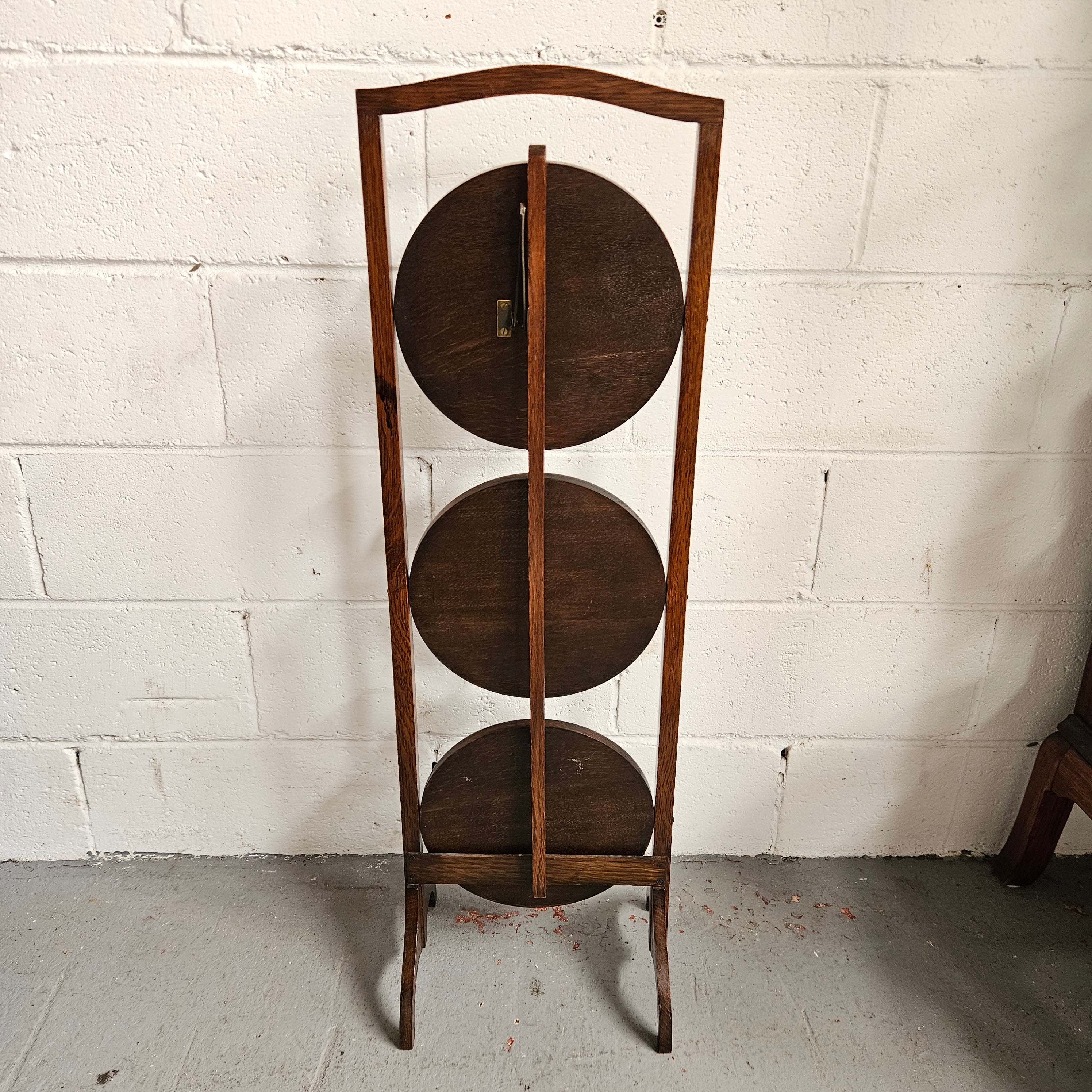3 Tier Foldable Mahogany Cake Stand | Antique & Vintage | Moonee Ponds Antiques | Australia Wide Delivery