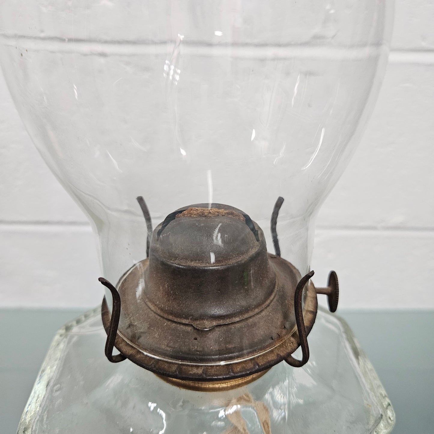 Antique Clear Glass Kero Lamp