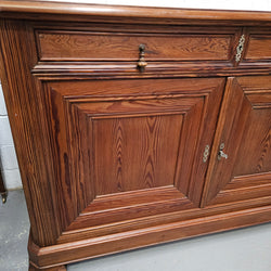 Stunning Early 19 Century French Pitch Pine Buffet