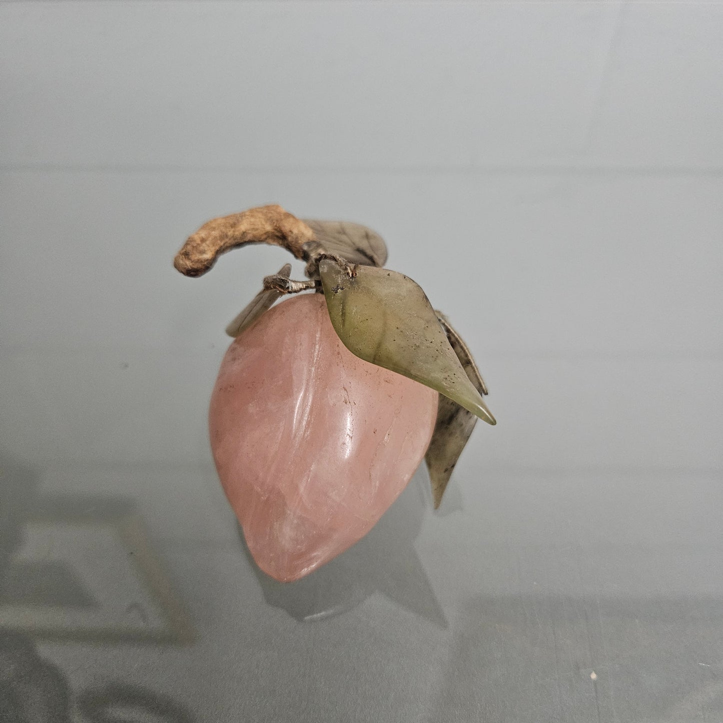 Vintage Carved Jade & Quartz Stone Fruit