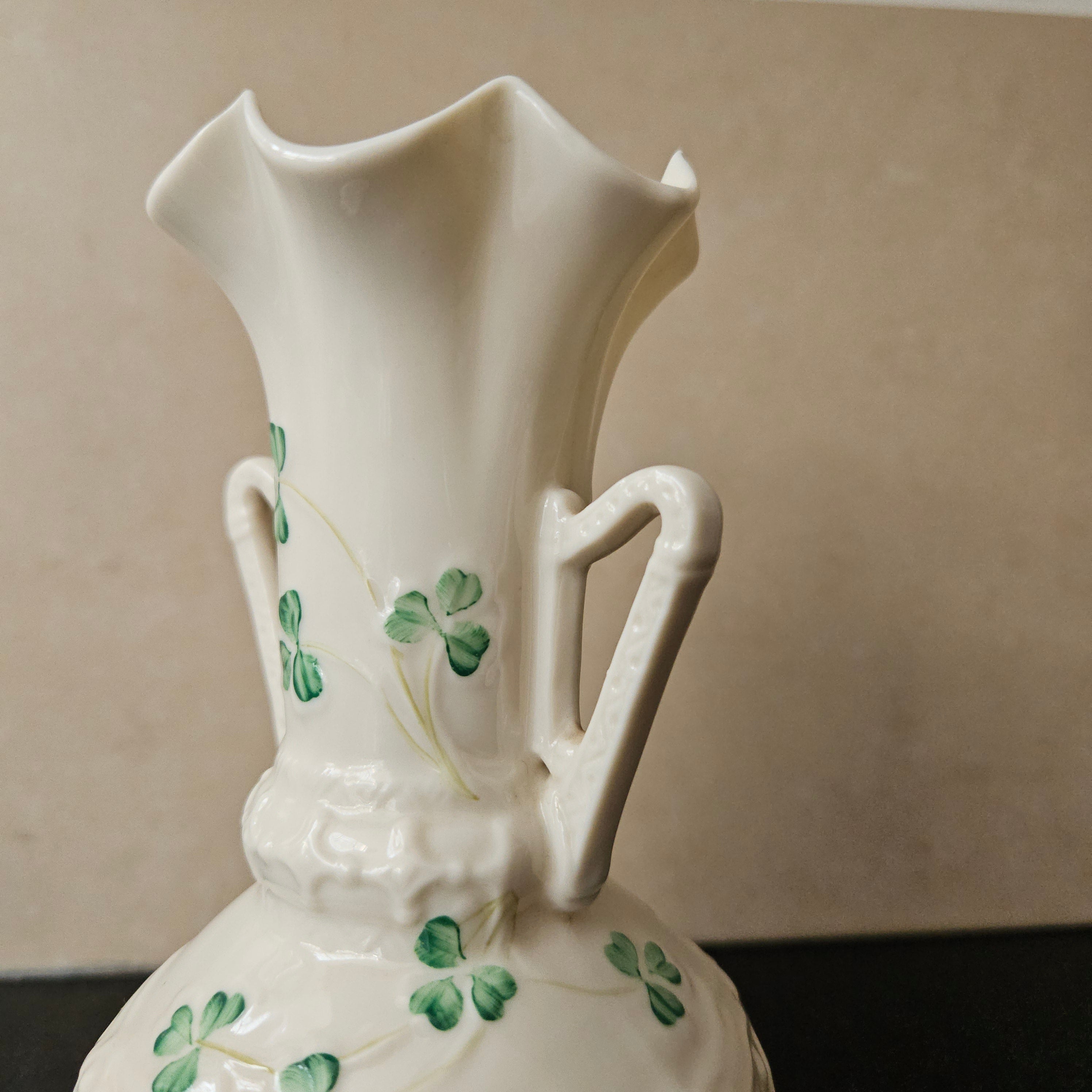 Charming Belleek Double Handled Vase | Antique & Vintage | Moonee Ponds Antiques | Australia Wide Delivery
