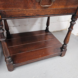 Antique French Oak Pair Bedside