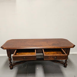 French Oak Two Drawer Coffee Table