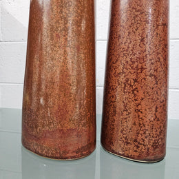 Pair of Tall Pottery Hand Made Vases