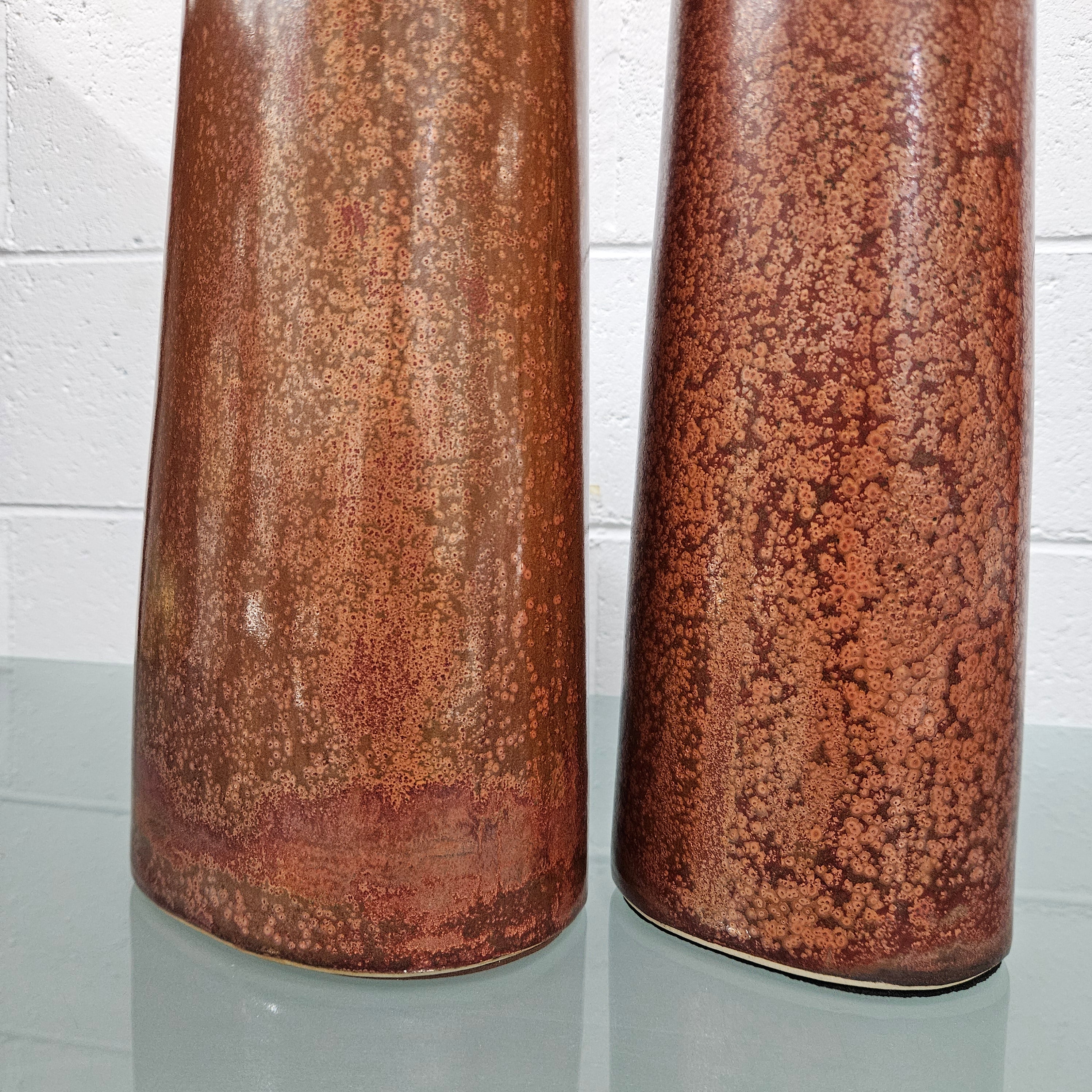 Pair of Tall Pottery Hand Made Vases | Antique & Vintage | Moonee Ponds Antiques | Australia Wide Delivery