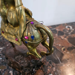 Victorian Gilt Bronze & Jewelled Lady Rider On Horse | Antique & Vintage | Moonee Ponds Antiques | Australia Wide Delivery