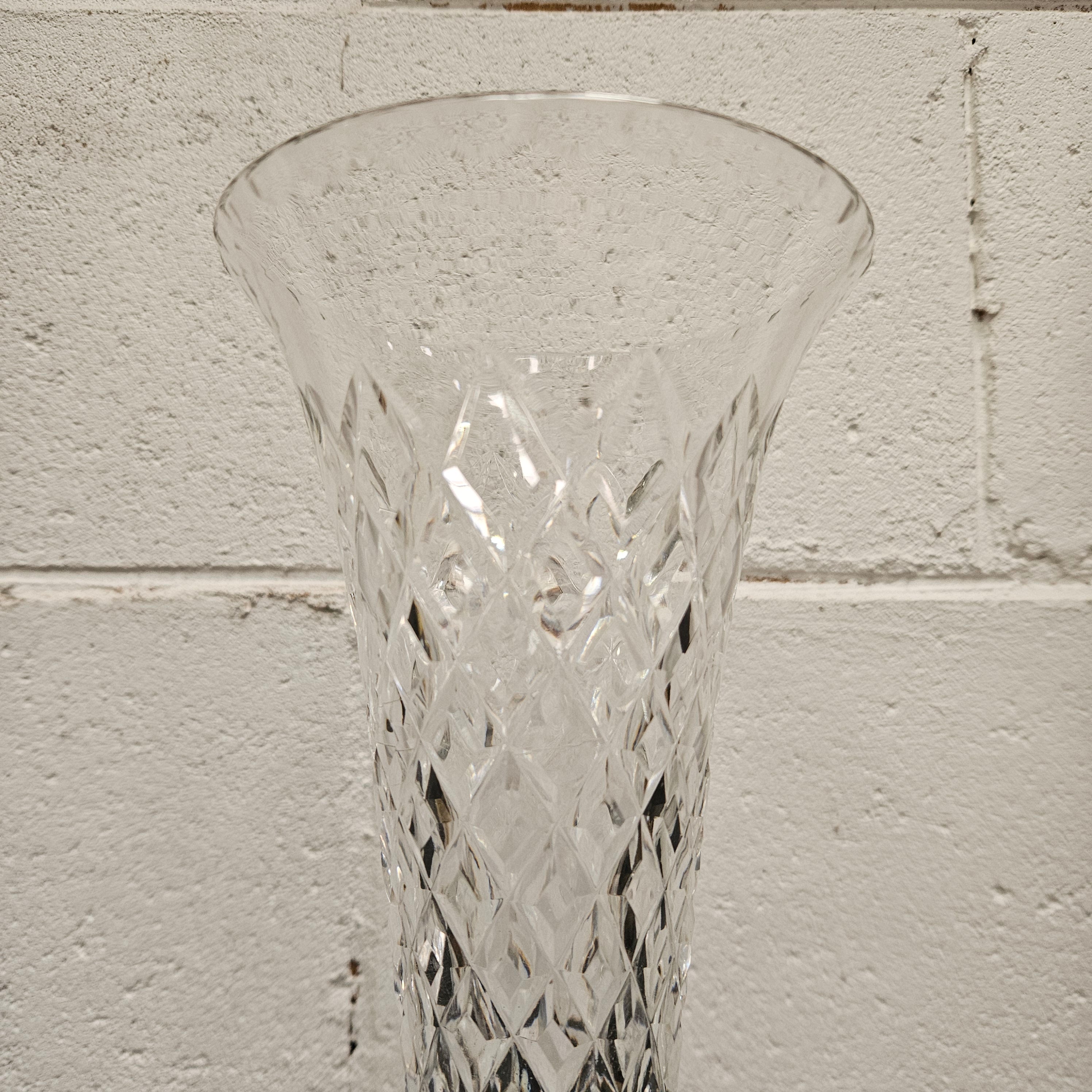 Vintage Crystal Glass Vase With Marble | Antique & Vintage | Moonee Ponds Antiques | Australia Wide Delivery