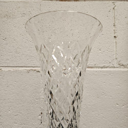 Vintage Crystal Glass Vase With Marble Moonee Ponds Antiques
