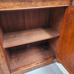 Elegant Figured Walnut Crendza With Marble Top