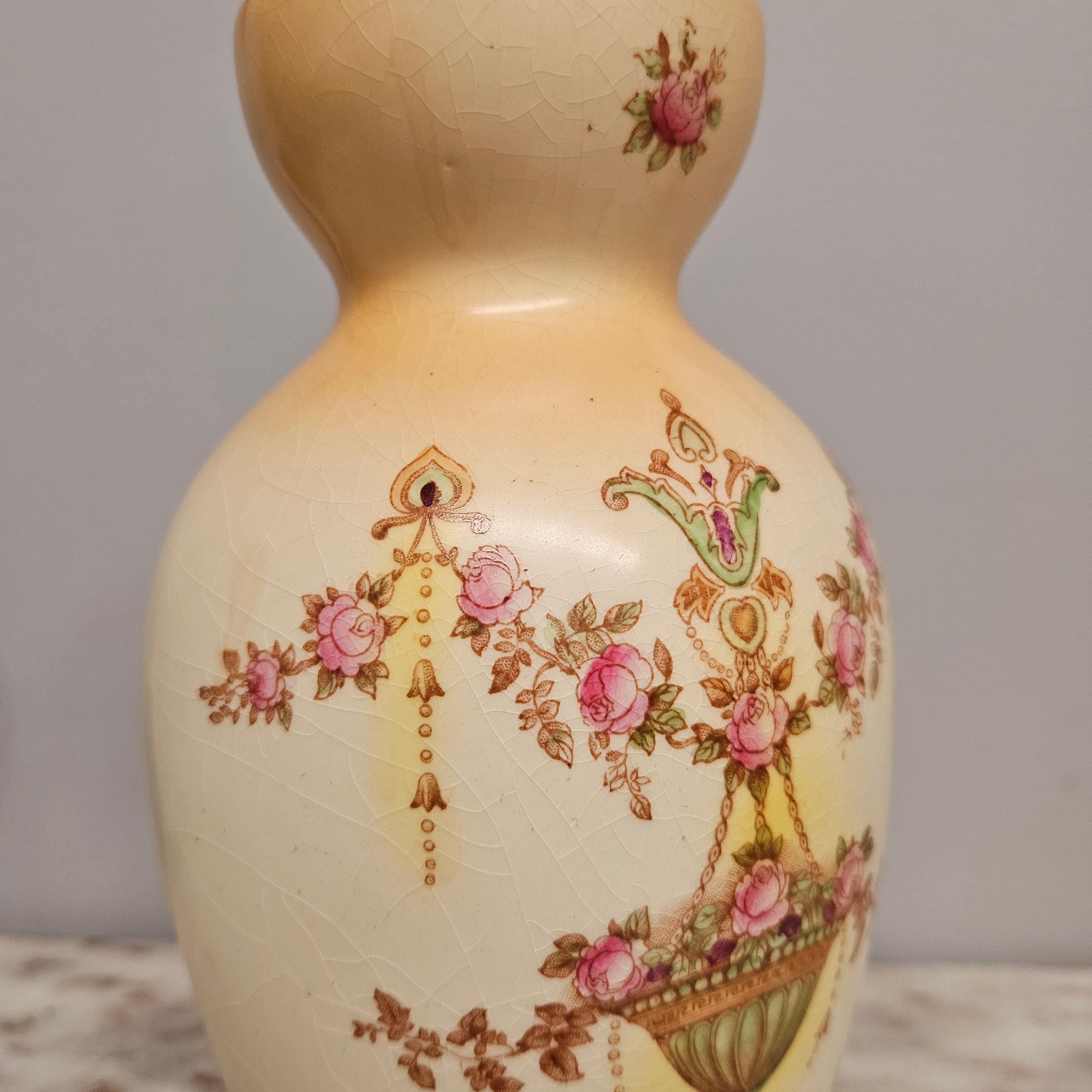 Crown Devon Decorated Vase | Antique & Vintage | Moonee Ponds Antiques | Australia Wide
