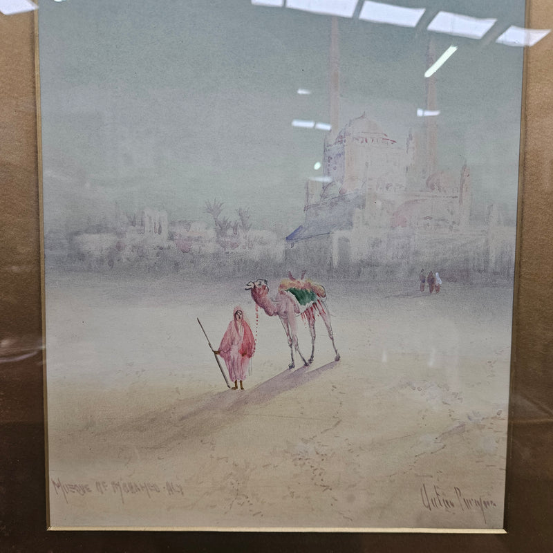 Desert Scene Watercolour Signed