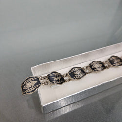 Vintage Silver Metal Thailand Bracelet With Niello Dancing Girl | Antique & Vintage | Moonee Ponds Antiques | Australia Wide Delivery