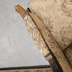 Louis XV Style French Wingback Walnut Tapestry Chair Moonee Ponds Antiques