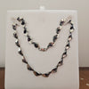 Vintage Sterling Silver Leaf Link And Amethyst Necklace