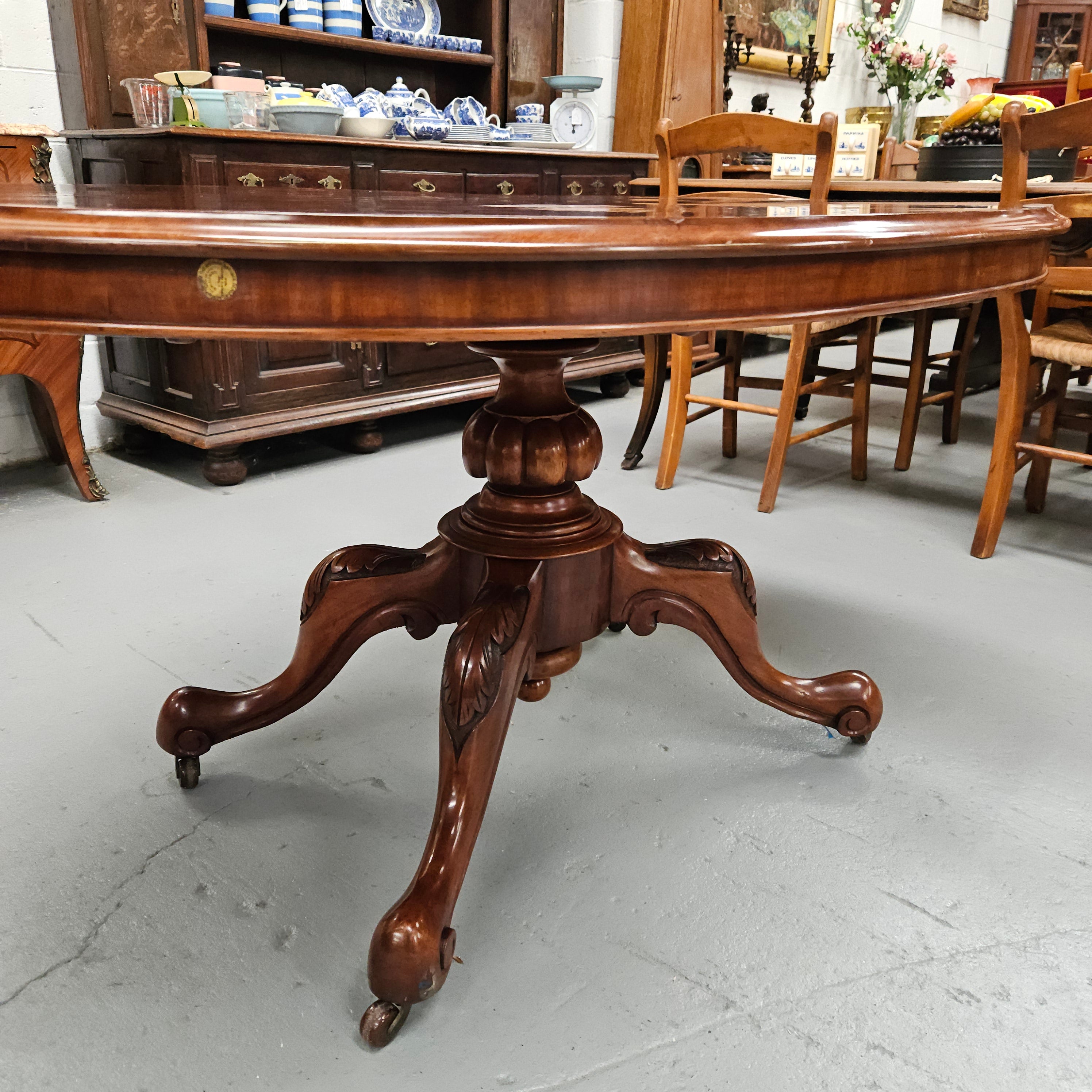 Victorian Oval Mahogany Loo Table | Antique & Vintage | Moonee Ponds Antiques | Australia Wide Delivery