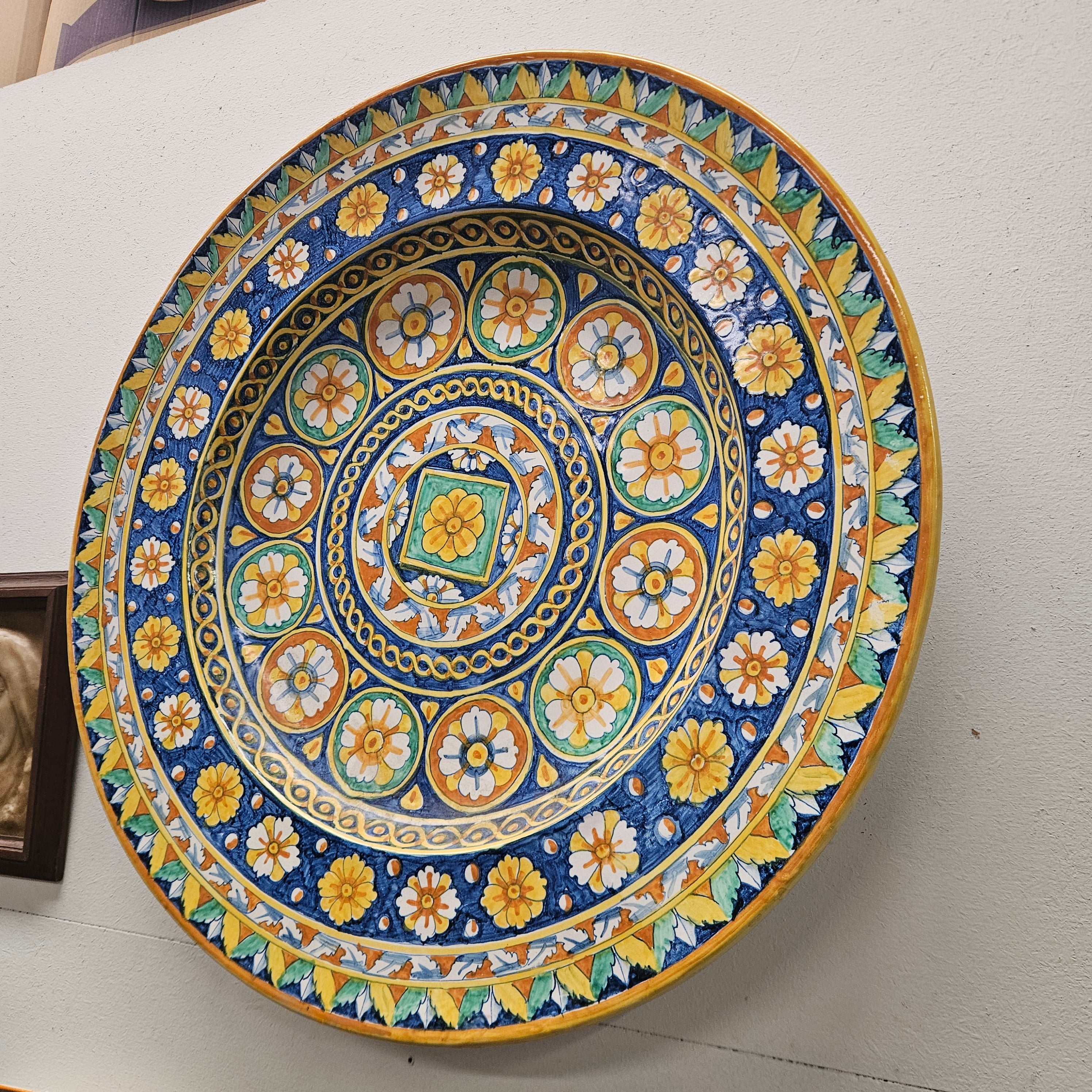 Rare Vintage Large Majolica Wall Charger Plate | Antique & Vintage | Moonee Ponds Antiques | Australia Wide